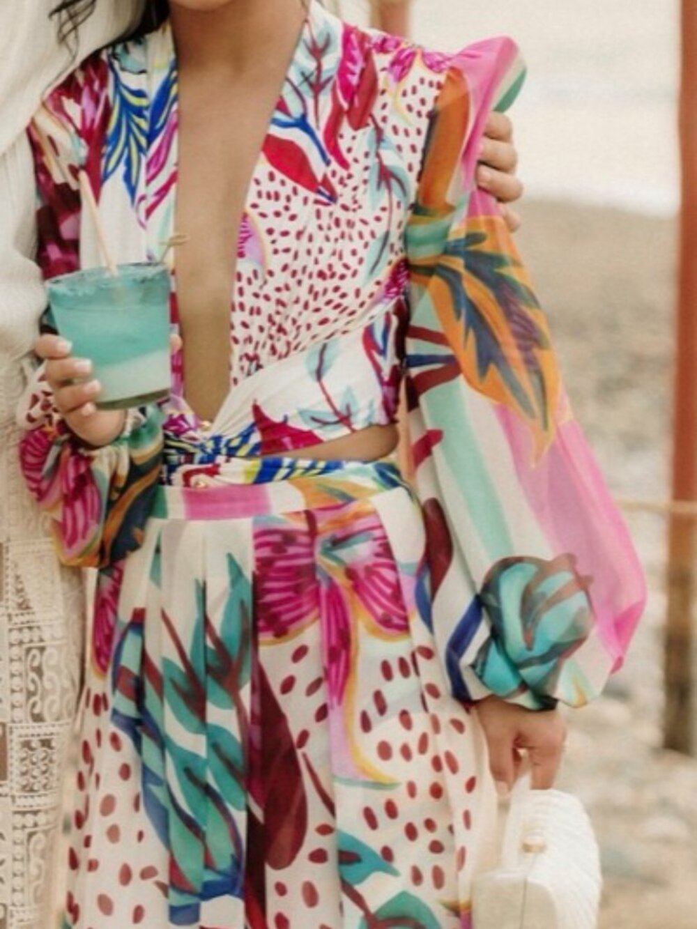 PatBO || Flora Cut-Out Bodysuit & Pants Matching Set